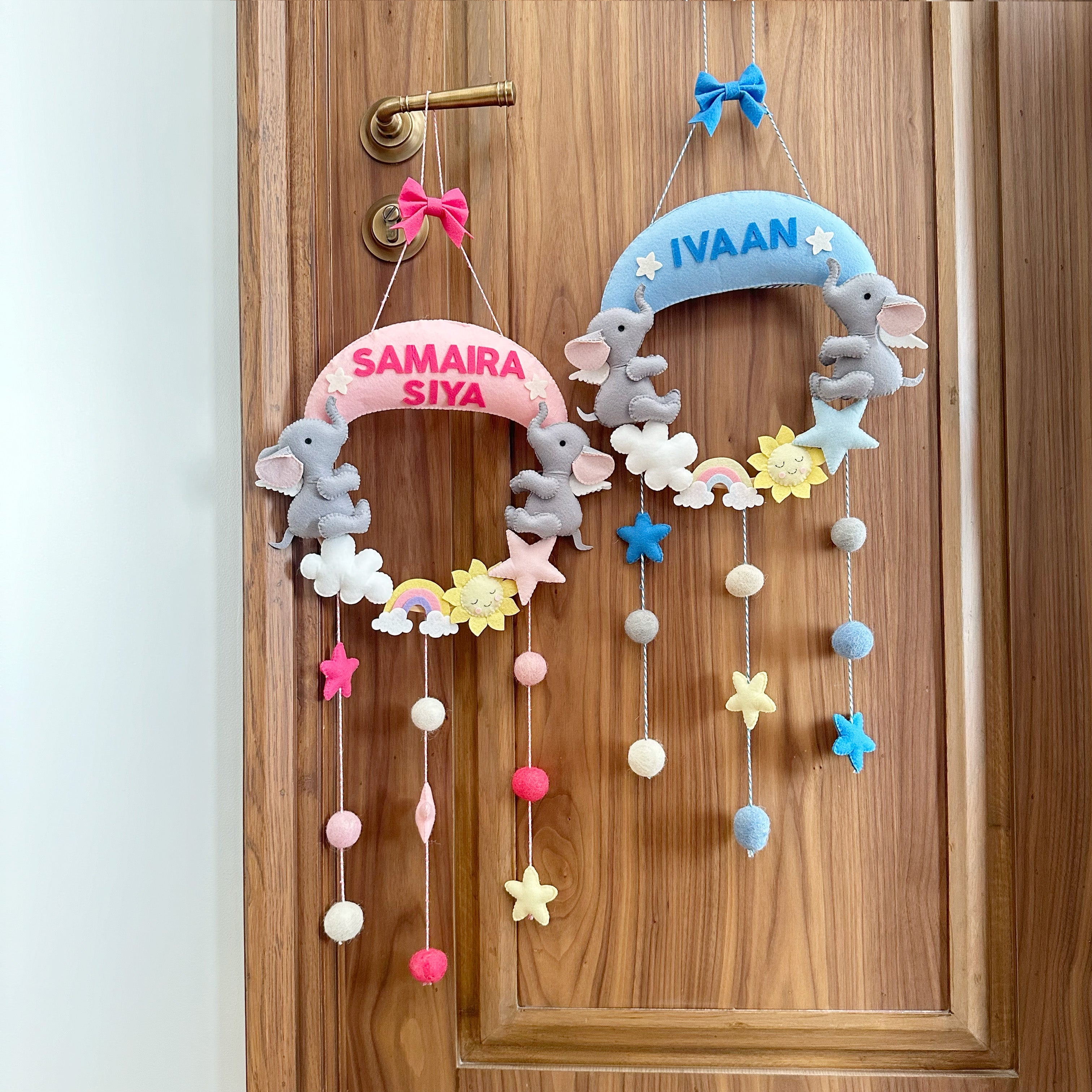 Pink Elephant Name Garland