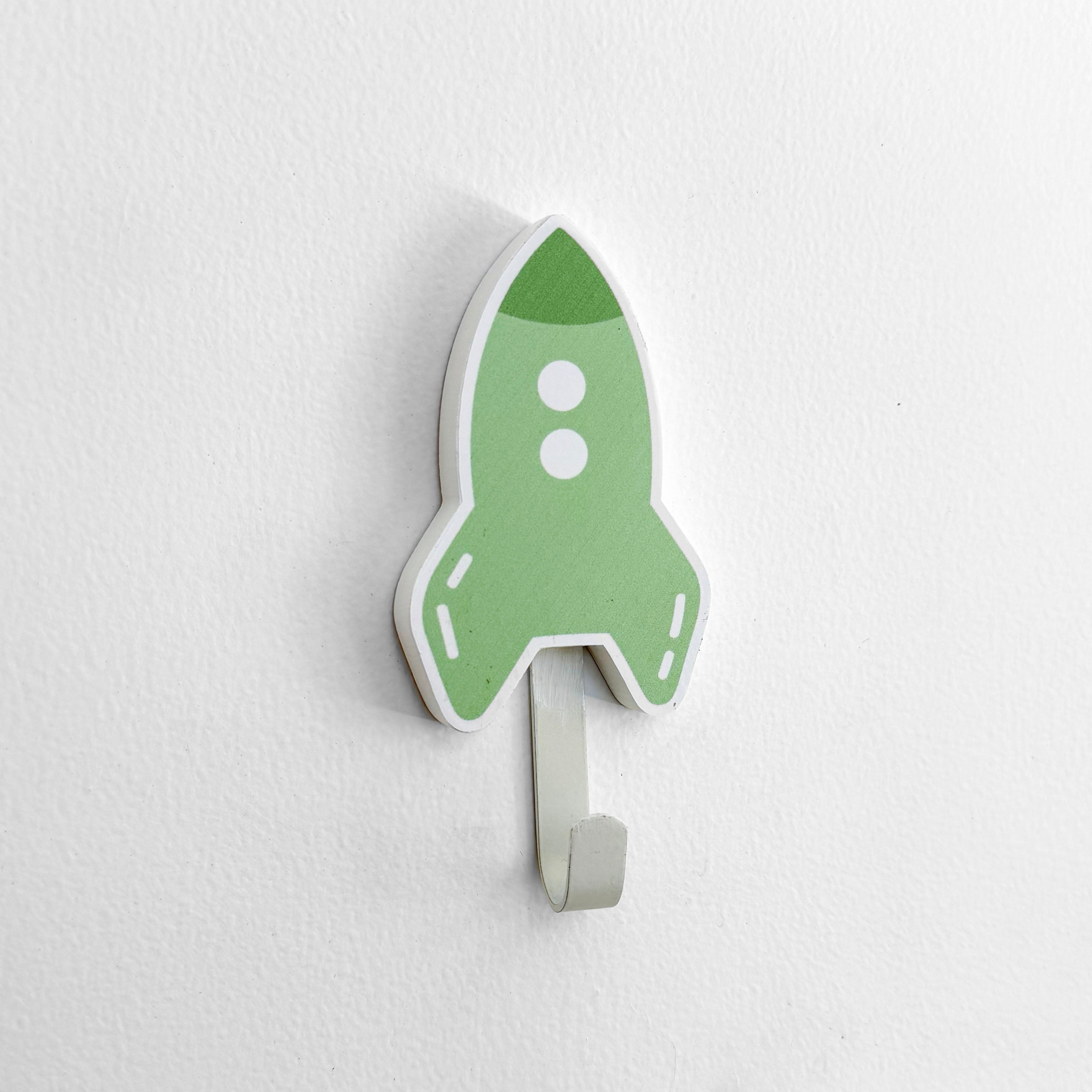 Green Rocket Wall Hooks